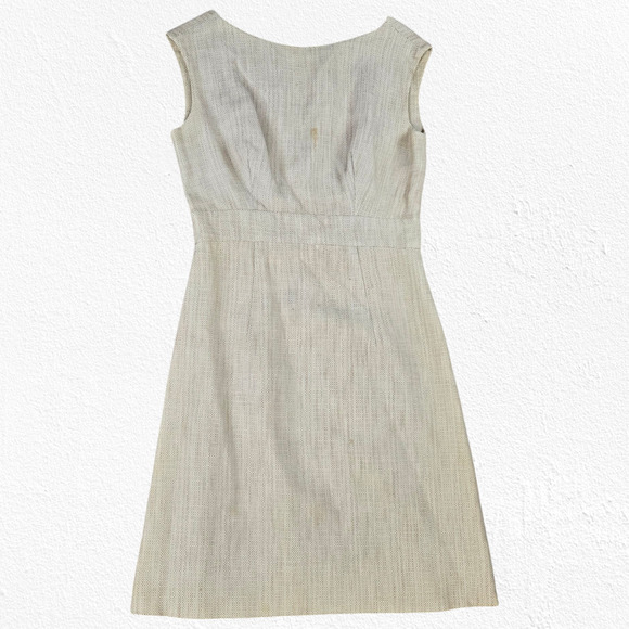 50s Vintage Adele Simpson Beige Tweed Blazer Sheath Classic Dress Set Size 2 - Picture 4 of 16